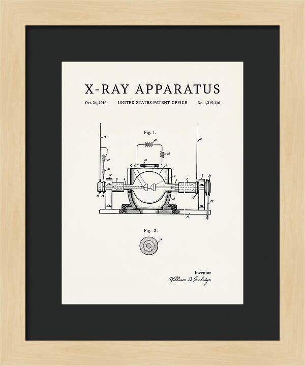 X Ray Apparatus Coolidge Tube Minimalist Patent Us1215116a