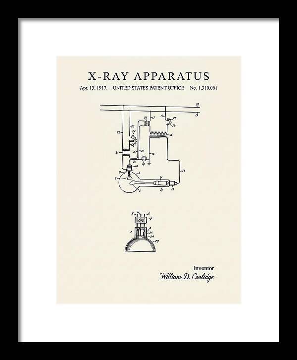 X Ray Apparatus Coolidge Tube Minimalist Patent Us1310061a