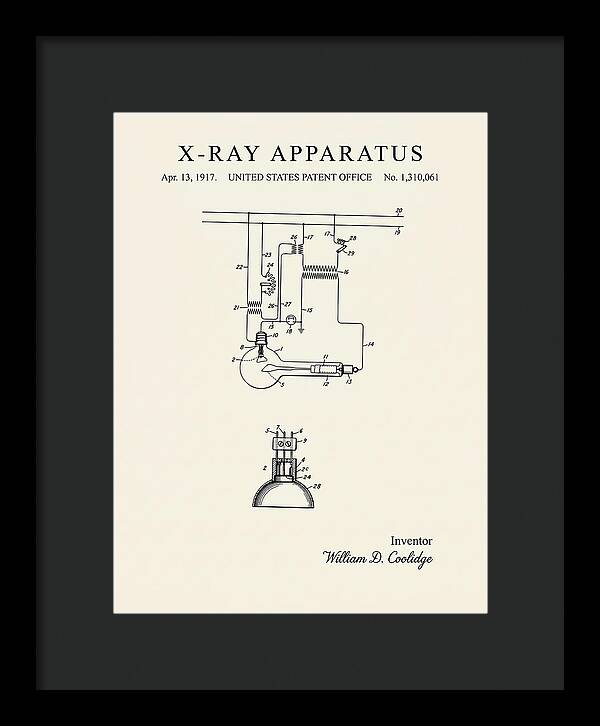 X Ray Apparatus Coolidge Tube Minimalist Patent Us1310061a