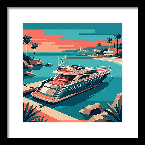 Yacht Serenity At Sunset