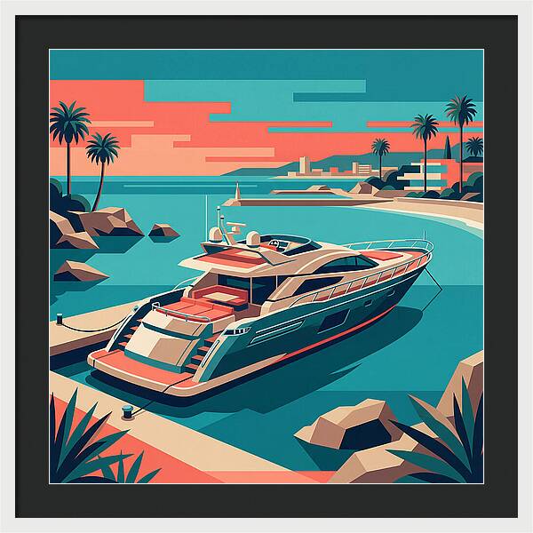 Yacht Serenity At Sunset