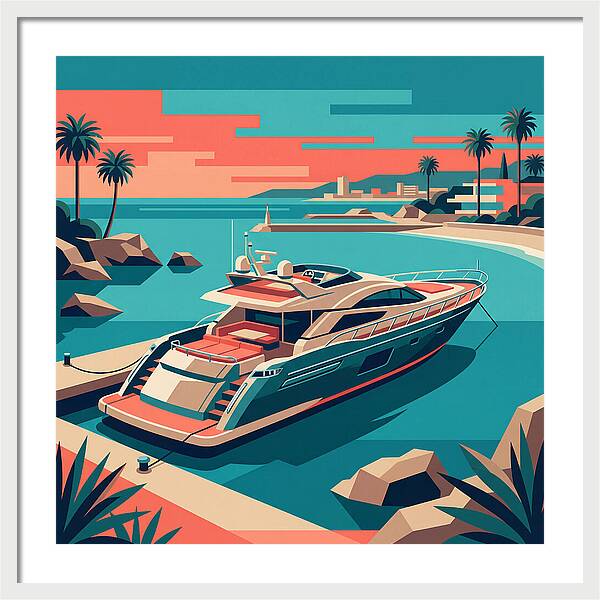 Yacht Serenity At Sunset
