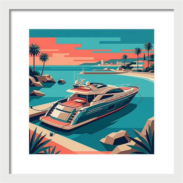 Yacht Serenity At Sunset