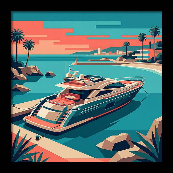 Yacht Serenity At Sunset
