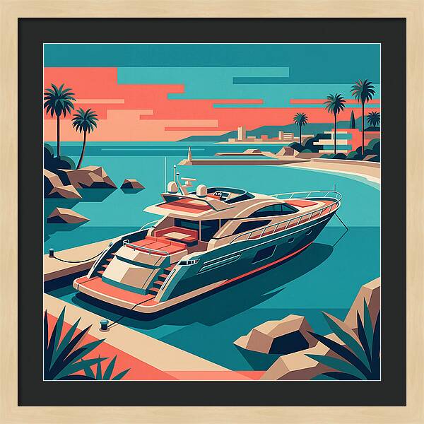 Yacht Serenity At Sunset