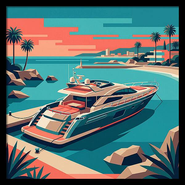 Yacht Serenity At Sunset