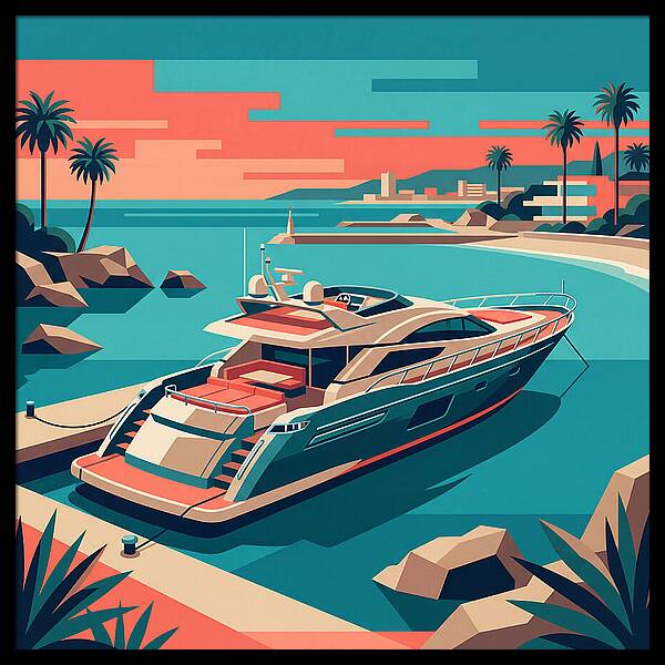 Yacht Serenity At Sunset
