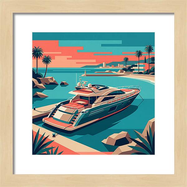 Yacht Serenity At Sunset