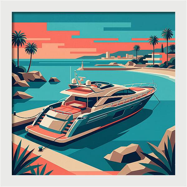 Yacht Serenity At Sunset