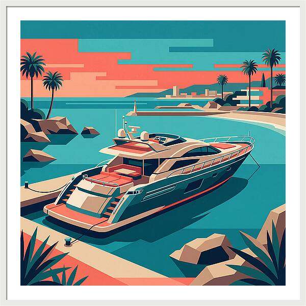 Yacht Serenity At Sunset