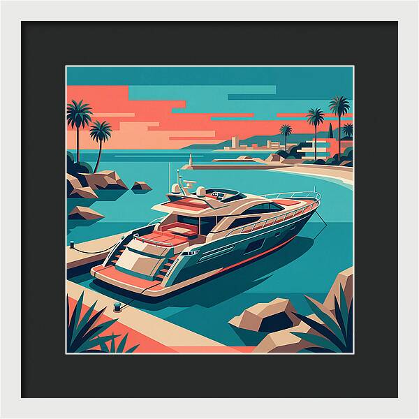 Yacht Serenity At Sunset
