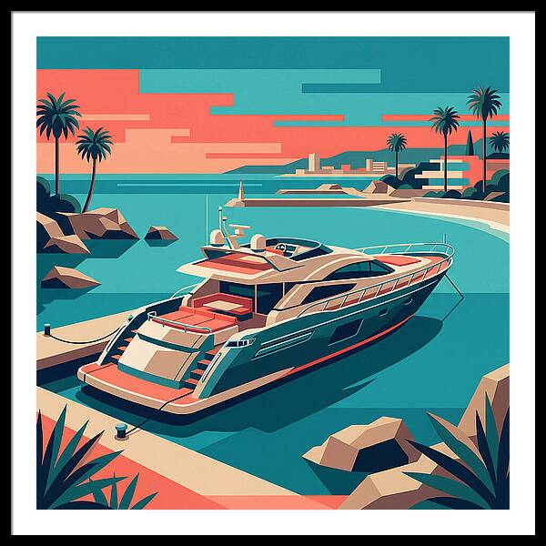 Yacht Serenity At Sunset