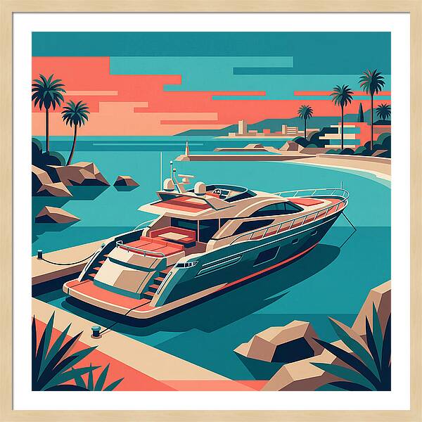 Yacht Serenity At Sunset