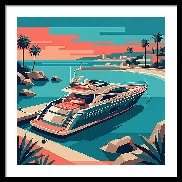 Yacht Serenity At Sunset