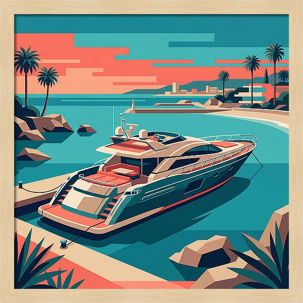 Yacht Serenity At Sunset