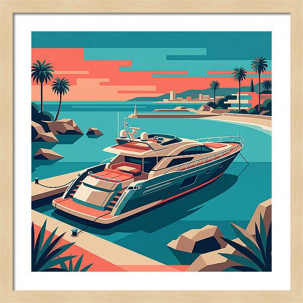 Yacht Serenity At Sunset