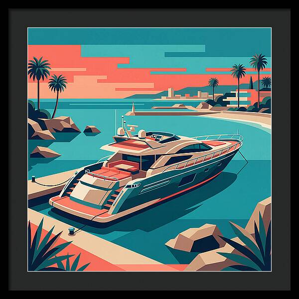 Yacht Serenity At Sunset