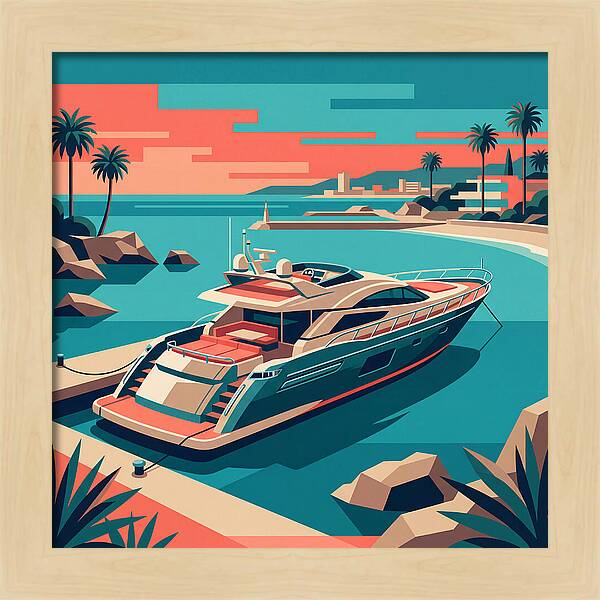 Yacht Serenity At Sunset