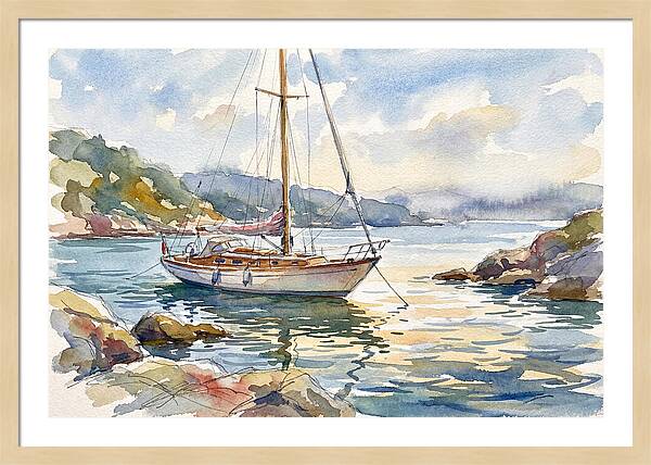 Yacht Serenity In Tranquil Waters