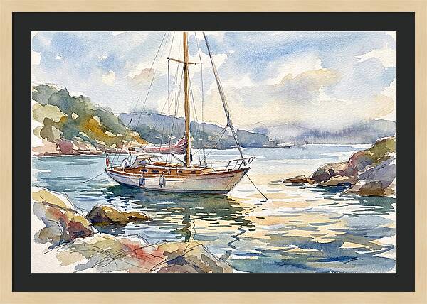 Yacht Serenity In Tranquil Waters