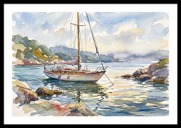 Yacht Serenity In Tranquil Waters