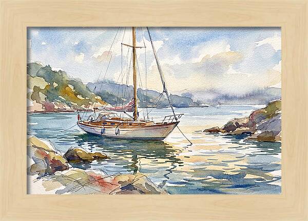 Yacht Serenity In Tranquil Waters