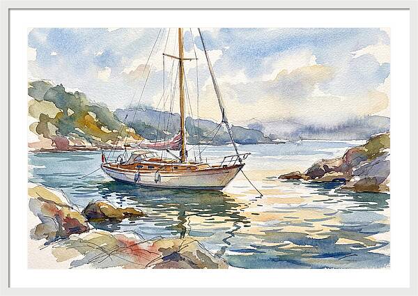 Yacht Serenity In Tranquil Waters