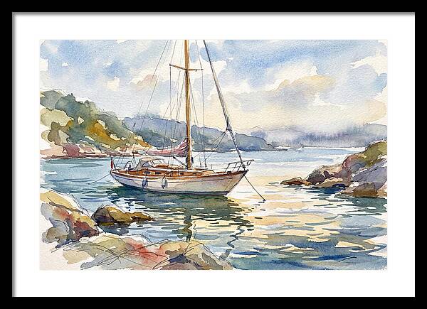 Yacht Serenity In Tranquil Waters