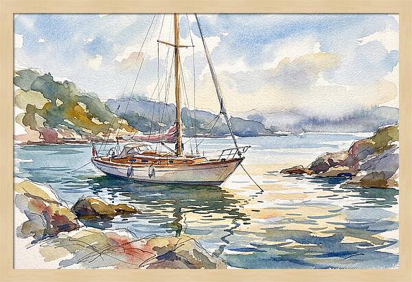 Yacht Serenity In Tranquil Waters