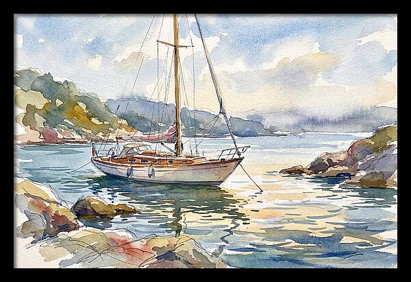 Yacht Serenity In Tranquil Waters