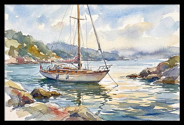 Yacht Serenity In Tranquil Waters