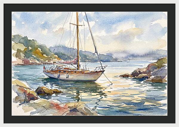 Yacht Serenity In Tranquil Waters