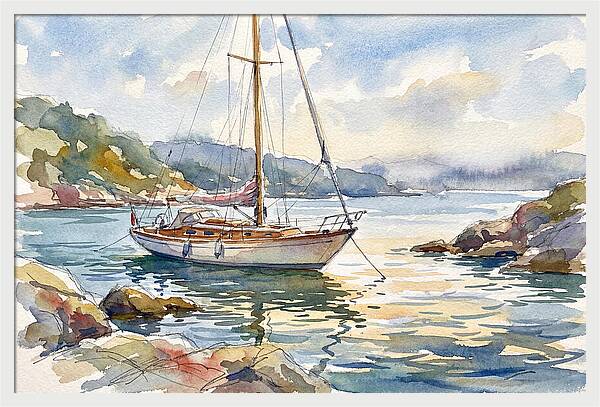 Yacht Serenity In Tranquil Waters