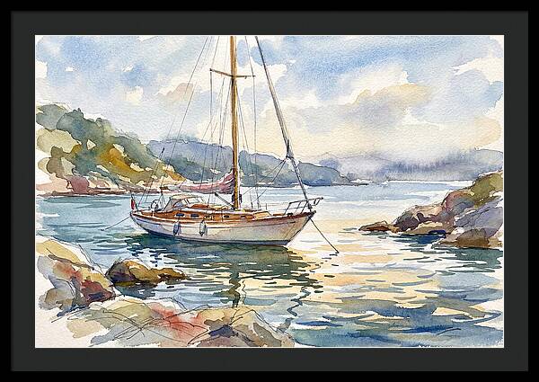 Yacht Serenity In Tranquil Waters