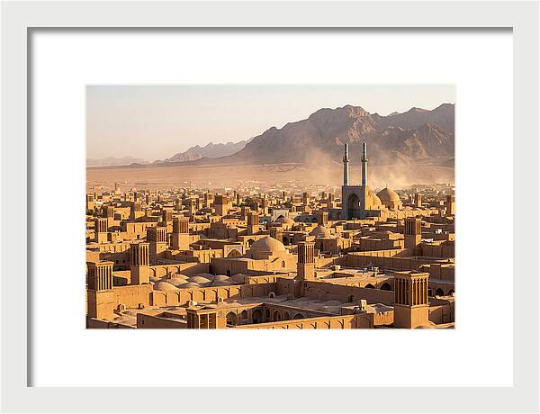 Yazd Skyline At Golden Hour