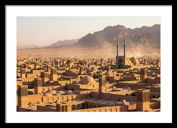 Yazd Skyline At Golden Hour