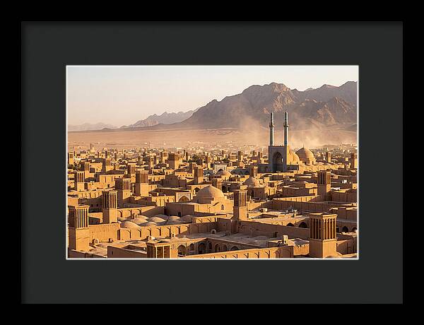 Yazd Skyline At Golden Hour