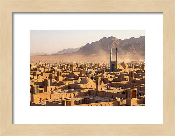 Yazd Skyline At Golden Hour