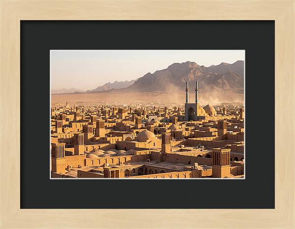 Yazd Skyline At Golden Hour