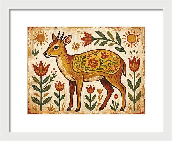 Yellow Backed Duiker Folk Art