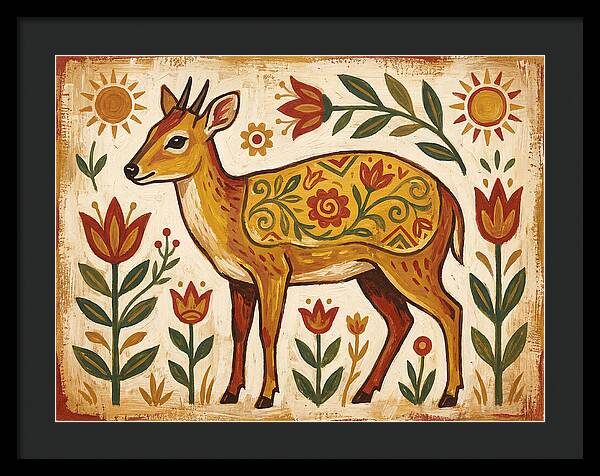 Yellow Backed Duiker Folk Art
