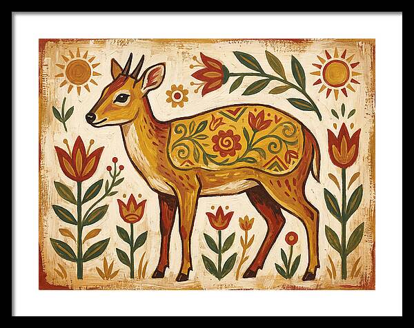 Yellow Backed Duiker Folk Art