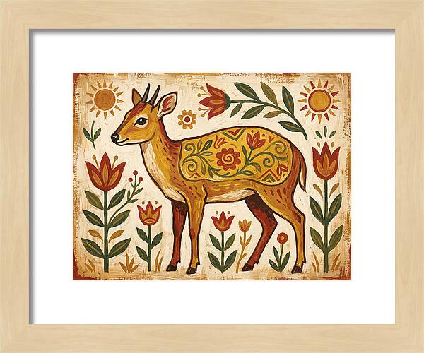 Yellow Backed Duiker Folk Art