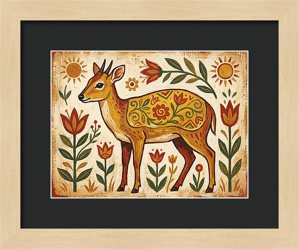 Yellow Backed Duiker Folk Art