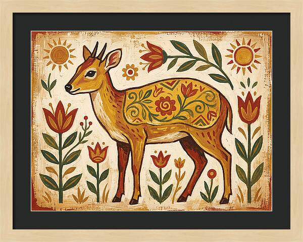 Yellow Backed Duiker Folk Art