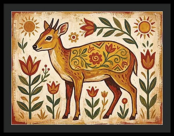 Yellow Backed Duiker Folk Art