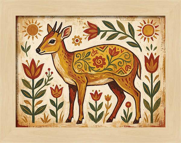 Yellow Backed Duiker Folk Art