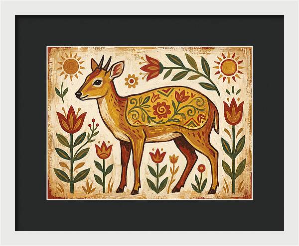 Yellow Backed Duiker Folk Art