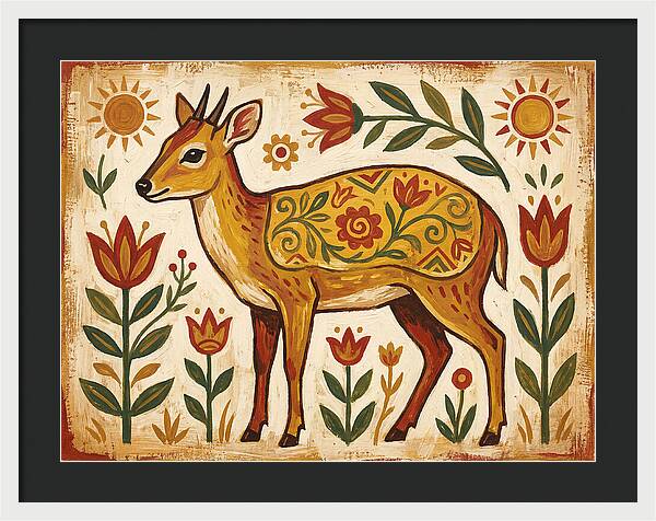 Yellow Backed Duiker Folk Art