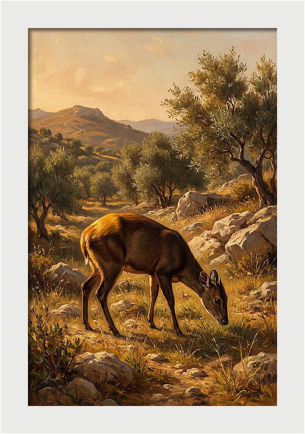 Yellow Backed Duiker Grazing